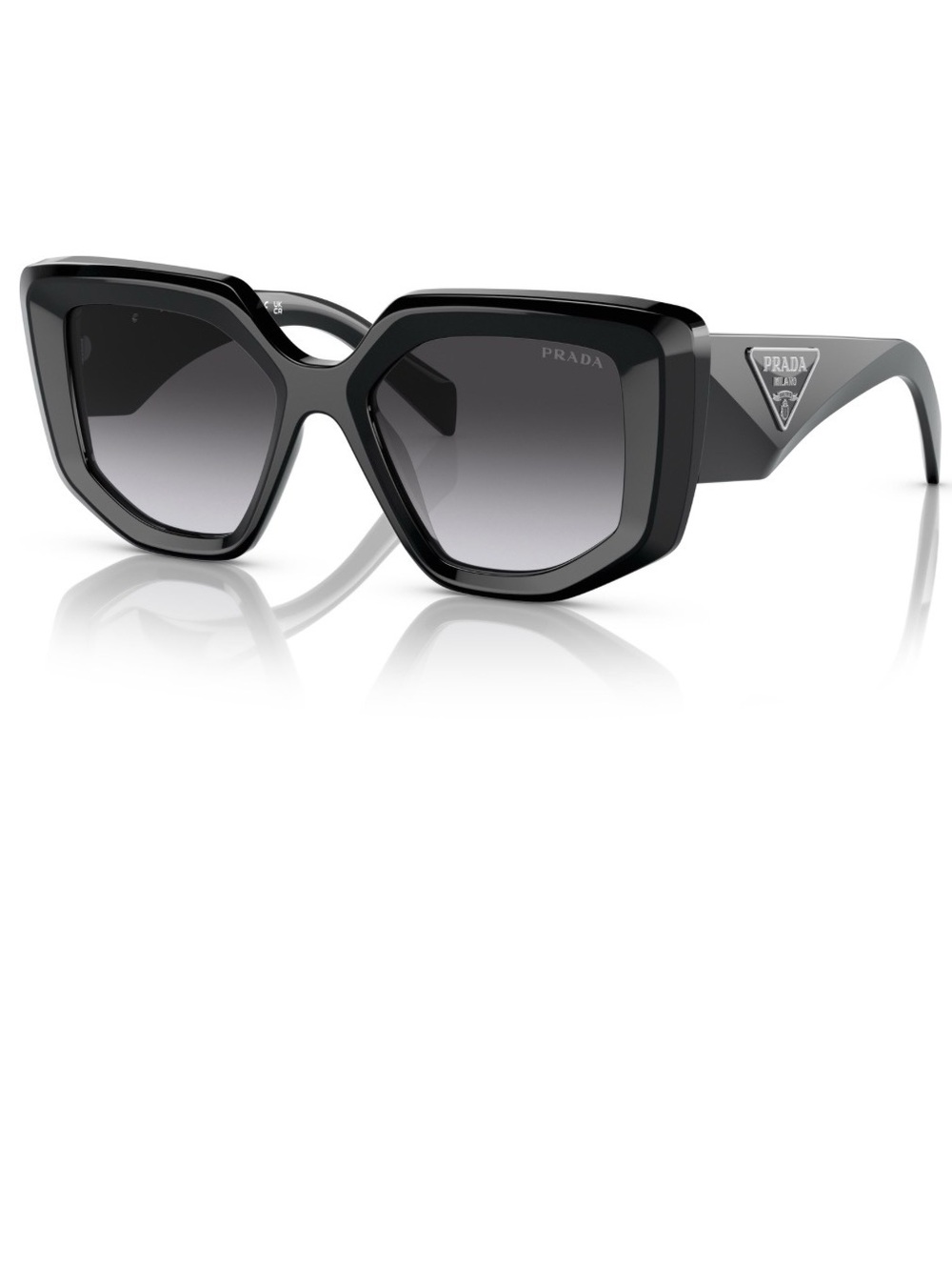Prada Black Geometric Cat-Eye Sunglasses